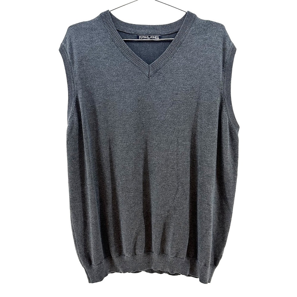 PJ PAUL JONES Men's V-neck Sweater‎ Vest • 2XL • gray